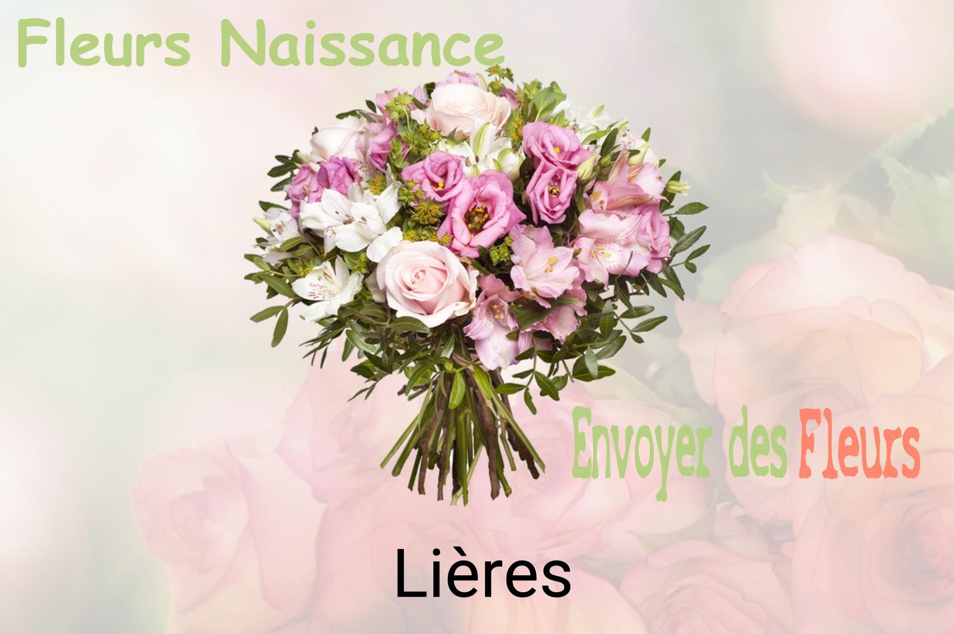 Bouquet de fleurs de naissance livré à Lières